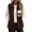 Brown, variant on Zeagoo Womens Outerwear Vests With Pockets Zipper Sleeveless Fleece Jackets Casual Fall Trendy