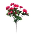thumbnail image 2 of Fiaya Women Artificial Azalea Flowers Watermelon Red UV Resistant Faux Shrubs Plants for Porch Garden Wedding Decor 13.8in, 2 of 6