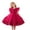 Hot Pink, variant on Makaor Flower Girl Dress for Weddings Ruffle Ruched Formal Dresses Mesh Cap Sleeve Ball Gown Dress Empire Waist Birthday Party Dresses