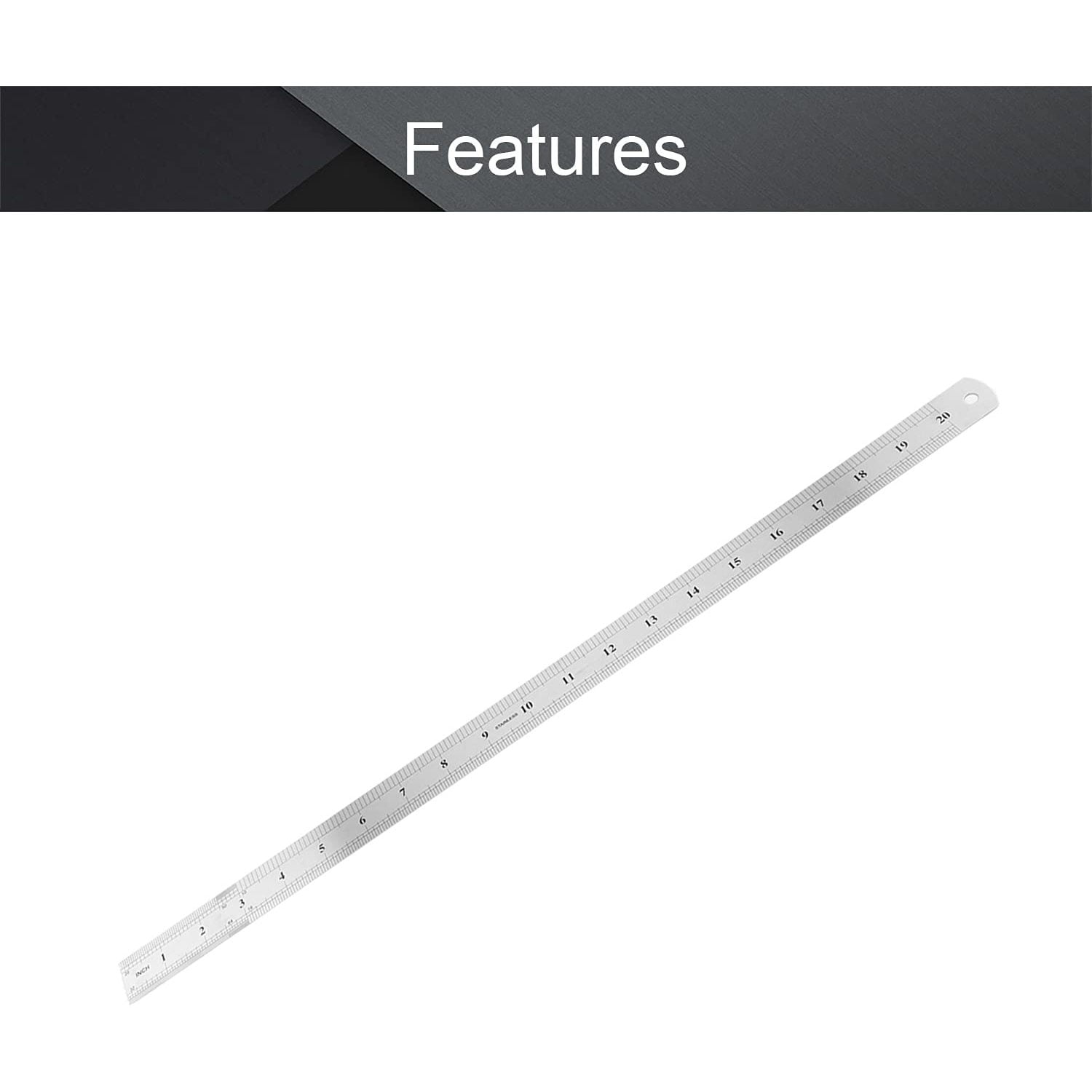  EXCEART 6 Pcs Stainless Steel Hollow Pattern Ruler