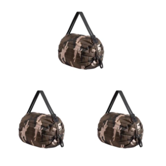 Wweixi Sacs de Rangement Pliables en Polyester pour Voyage Pack Intelligent Léger Imperméable Gain de Place Sac de Plage camouflage Café 3Set