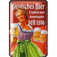 thumbnail image 1 of Placa Metal Vintage Bier Seit 1516 Pintura Hierro Rectangular Arte Pared 20x30cm, 1 of 9