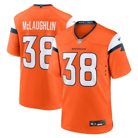 Men's Nike Jaleel McLaughlin Orange Denver Broncos Team Game Jersey