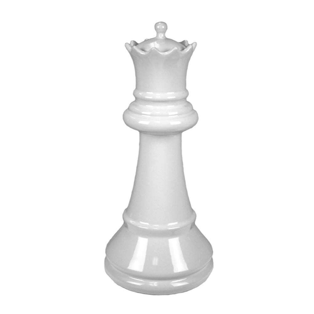 Subtle White Ceramic Chess Piece Decor - Walmart.com
