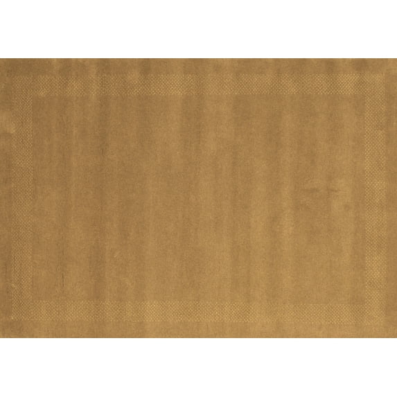 Ahgly Company Machine Washable Indoor Rectangle Abstract Brown Contemporary Area Rugs, 7' x 10'