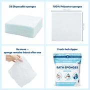 Scrubzz Rinse Free Bath Sponge, No Rinse Bath Wipes - 50 Count - 2 Pack