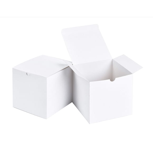 Caja de regalo SHIPKEY, 10 unidades, 13 x 13 x 13 cm, blanca con tapas