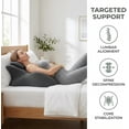 thumbnail image 3 of Ergonomic Contour Memory Foam Back Support Pillow for Reading & Bed Rest, Lumbar Support Pillow for Bed, Neck Support Pillow, Comfort Daily Relax Cushion, 3 of 8