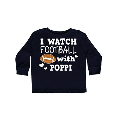 

Inktastic I Watch Football with My Poppi Gift Toddler Boy Girl Long Sleeve T-Shirt