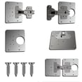 thumbnail image 2 of 2 piezas de placa de reparación de bisagras, soportes de reparación de bisagras de gabinete, kit de placa de reparación de bisagras de puerta de armario de cocina, 2 of 3