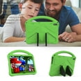 thumbnail image 4 of Dteck Case for Lenovo Tab M10 (TB-X605F) 10.1 Inch, Lenovo Tab P10 10.1" (TB-X705F /TB-X705L),Shockproof EVA Foam Kids Friendly Handle Lightweight Protective Shell Back Cover With Kickstand,Green, 4 of 6
