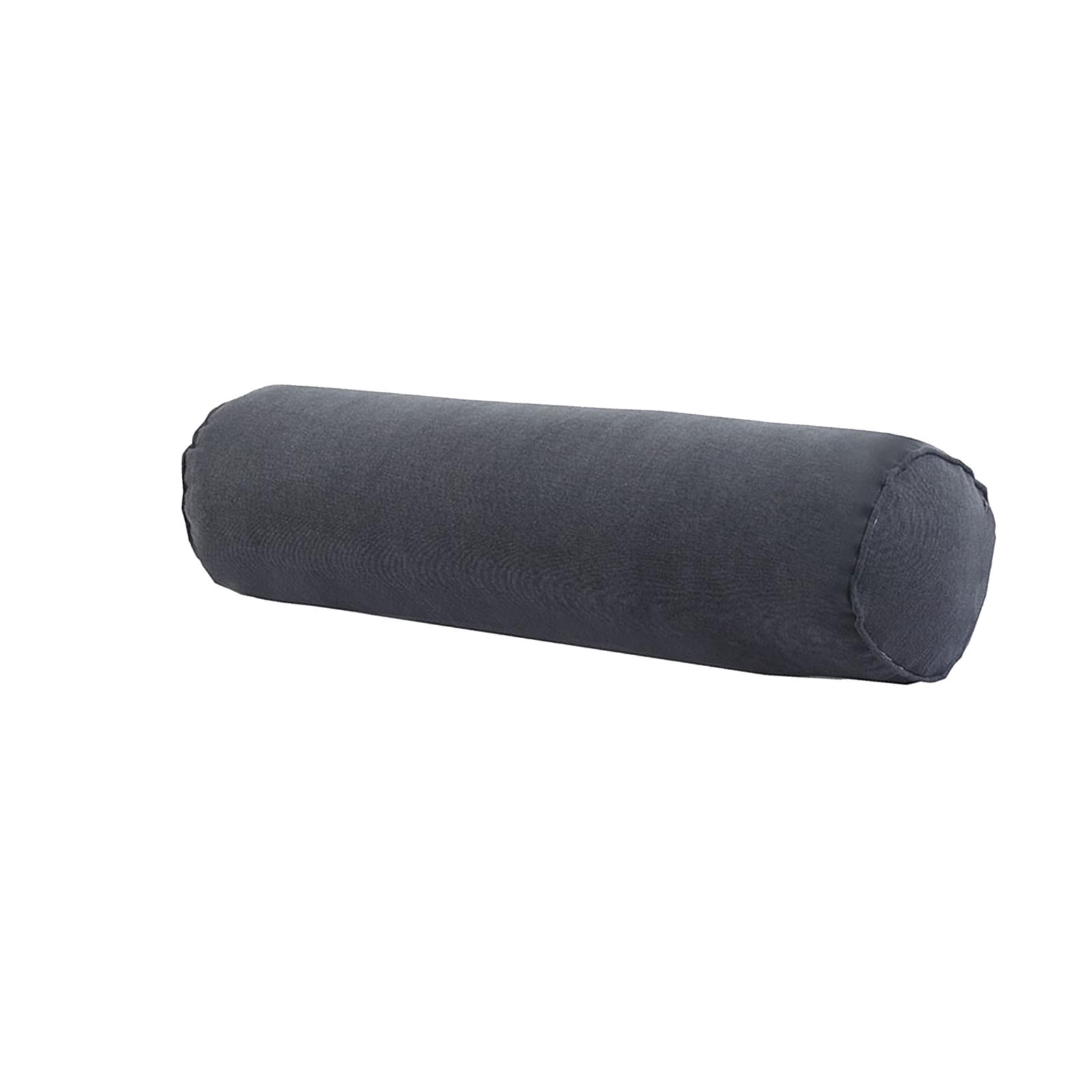 EHJRE Cervical Neck Roll Pillow Made of Hollow Cotton, Comfortable, Soft, Neck Pillow, Round Neck Roll Pillow for Abdomen, Ankles, Spine, Car, Knees Blackish green