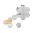 thumbnail image 1 of Etiquetas de la pared del espejo,12 Piezas Acrílico Espejo Hexagonal Pared Pegatina Espejo Decorativo Pared Pegatina Plata CACAGOO  Etiquetas de la pared del espejo, 1 of 5