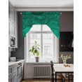 thumbnail image 3 of Green Marble Swag Valances for Windows, Small Curtains Drapes, Modern Farmhouse Gradient Abstract Fluid Art Kitchen Window Curtains Over Sink Window Treatment Valance for Bedroom/Bathroom 56"x36", 3 of 5