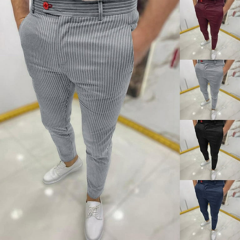 Manfinity Men Striped Print Pocket Detail Pants