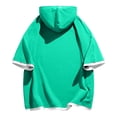 thumbnail image 5 of SCSAlgin Mens Lightweight Athletic Short Sleeve Hoodies Workout Sport Sweatshirts Solid Color Pullover Dry Fit T-Shirts, 5 of 7