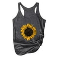 thumbnail image 1 of Follure Sleeveless Tank Tops for Women Plus Size Summer Sunflower Print Round Neck T-shirt Top, 1 of 5