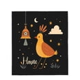 thumbnail image 4 of Cozy Flannel Blanket with Stylish Bird and Celestial Design - Soft Warm Perfect for Sofa Travel Bed and Chair, 4 of 7
