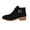 Black, variant on Suede Ankle Booties Daily Office Commuting, Side Buckle Strap Boots Autumn Casual Strolling, Comfortable Shoes Holiday Travel Wearing, Lightweight Footwear Evening Dinner Gathering, Camel 9