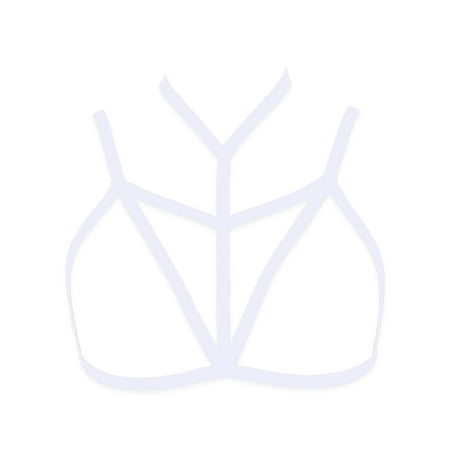 Dido Women Harness Bra Erogenous Elastic Premium Material Cupless Ductility Romantic Air Firmness Passionate Unique Design Lingerie white