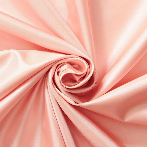 Poly China Silk Lining Fabric 58/60 Inch Lightweight Polyester Habutai By The Yard For Sewing Apparel, Accessories, & More - Rose Gold (1 Yard)