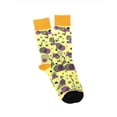 thumbnail image 5 of Bright Pop Art Yellow and Purple Patterned Socks from the Sock Panda, 5 of 6