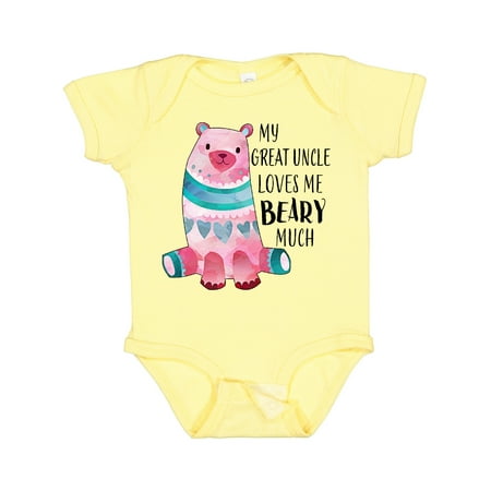 

Inktastic My Great Uncle Loves Me Beary Much with Cute Bear Gift Baby Boy or Baby Girl Bodysuit