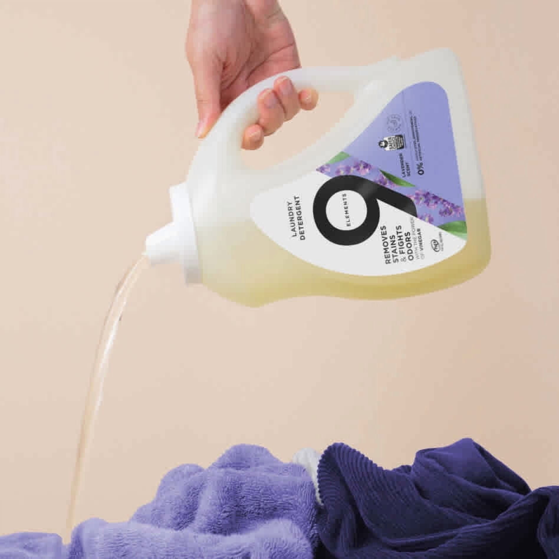 9 Elements Liquid Laundry Detergent, Lavender Scent, Vinegar Powered, 92 fl oz, 2 pack