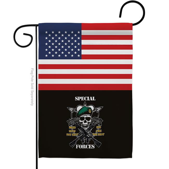 US Special Forces Burlap Garden Flag Army Armed Small Gift Yard House Banner 