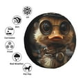 thumbnail image 4 of Fuzoiu Vintage Gentleman Duck Print Universal Spare Tire Cover with Buckle Strap, Waterproof Wheel Covers for Jeep, Trailer, RV, Truck and All Car-14 inch, 4 of 6