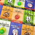 thumbnail image 1 of Tarjetas de regalo de San Valentín para niños, paquete de 30 con llaveros deportivos, 1 of 6