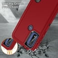 thumbnail image 5 of Dteck Rugged Case for Moto G Pure, 2 in 1 Hybrid Shockproof Hard PC Phone Case for Motorola Moto G Pure / Moto G Power 2022,Red+Black, 5 of 7