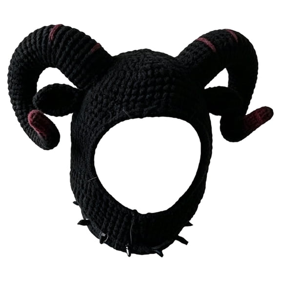 Gothic Crochet Halloween Cat Hat, Handmade Pet Costume Cap, Cute Knitted Headwear for Cats or Small Dogs