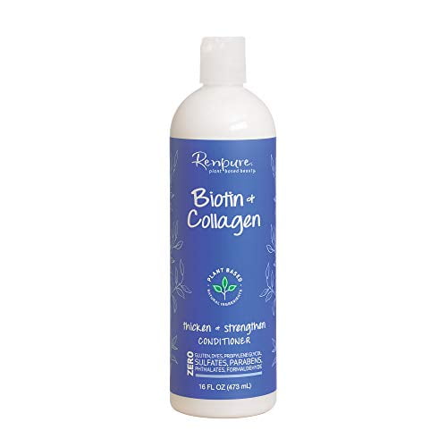 Renpure après-Shampooing Beauté à Base de Plantes Biotine & Collagène Épaissir + Renforcer, 16 Onces Liquides
