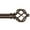 Bronze, variant on KAMANINA 3/4" Adjustable Single Curtain Rod with Twist Cage Finial, 28 - 48", Black