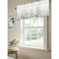 thumbnail image 6 of White Floral Field Valances for Windows, Rod Pocket Kitchen Valance Curtains - Soft & Washable Small Window Treatment for Living Room,&nbsp;Bathroom, Gardenia Plant , 42x12 Inch, 1 Panel, 6 of 9