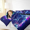 thumbnail image 4 of Erosebridal Astronaut Bedding King Comforter Set for Teens, Cartoon Rocket Bedding Sets King with Comforter, Outer Space Planet Reversible Down Comforter, Super Cozy Bedroom Decor, 3pcs, 4 of 8