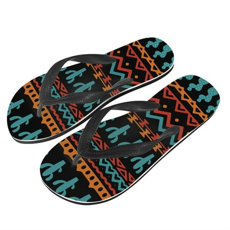 

Bivenant Store Men s Cute Cactus Pattern Slides Sandals Summer Fashion Flat Sandals Toe Slip On Beach Sandals Flip Flops Size 8 to 12