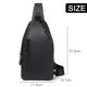 thumbnail image 4 of Bolso bandolera para hombre, mochila antirrobo, bolso de pecho, mochila con puerto de carga USB para caminar y senderismo, 4 of 6