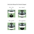 thumbnail image 3 of Mainstays Silver Stainless Steel Kitchen Sink Strainer and Drain Catcher with Rubber Stopper, 3 of 7
