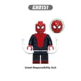 thumbnail image 3 of Superhéroe Spider-Man Mini Action Figures Great Responsibility Suit Purple Reign Suit Crimson Cowl Suit Track Suit Strike Suit Bloques De Construcción Juguetes Para Niños, 3 of 4