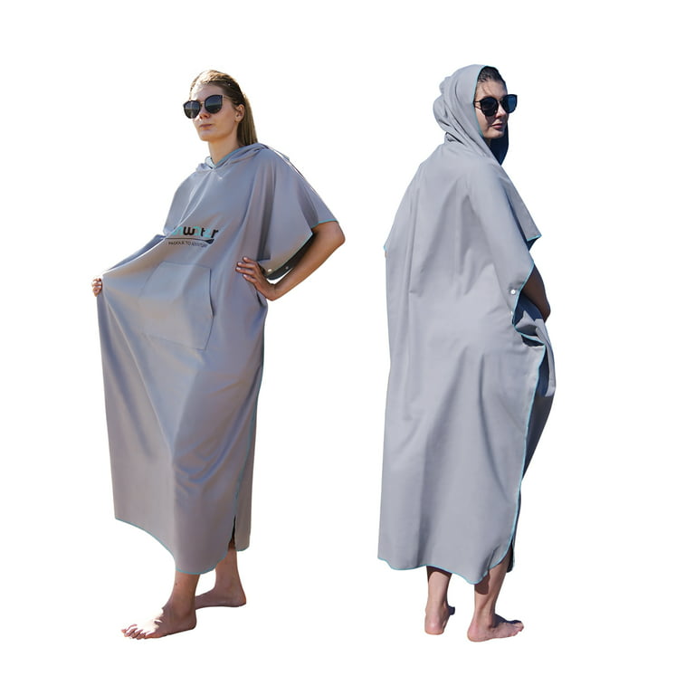 Swimming pool beach towels microfiber changing robe cloak man women  bathrobe hooded surf poncho towel swimsuit beachwear