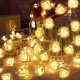 thumbnail image 1 of Guirnalda de luces LED, guirnalda de flores, 40 luces LED, 8 patrones, decoración interior y exterior, árbol de Navidad, boda, fiesta, cumpleaños, jardín (blanco), 1 of 4