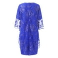 thumbnail image 5 of Kcodviy Robe Maxi Petite Élégante en Dentelle Brodée pour Femme, Robe de Soirée à Manches Mi-Longues, Robes Juniors, Robes Décontractées pour Femme, 5 of 5
