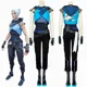 thumbnail image 2 of Disfraz de Cosplay del juego Valorant, chaqueta Jett, abrigo y zapatos para mujeres y niñas, traje de fiesta de carnaval elegante, traje personalizado Ker32, 2 of 5