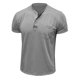 thumbnail image 4 of pstuiky Camisa de manga corta para hombre, Blusa de manga corta con cuello vuelto, bolsillos y botones de color liso para hombre camisetas de hombre m, 4 of 5