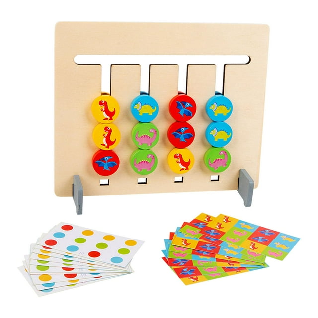 Juego de rompecabezas deslizante, juguete educativo de aprendizaje, juego de combinación de formas de colores para niños pequeños en edad preescolar