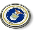 thumbnail image 2 of BestLicensePlateFrames - United States AIR Force, USAF 3D Domed CAR Emblem Badge Sticker Chrome Plastic Bezel - Official USAF and USSF Licensed Product, 2 of 6