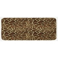 thumbnail image 1 of Zambia Kitchen Mat, Giraffe Skin Pattern Wildlife Symbolic Zoo Hippie Style Picture, Plush Decorative Kitchen Mat with Non Slip Backing, 47" X 19", Redwood Pale Yellow, by Ambesonne, 1 of 1
