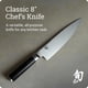 thumbnail image 3 of Cuchillo de chef Knife Shun Classic 8 con hoja de acero VG-MAX, 3 of 8
